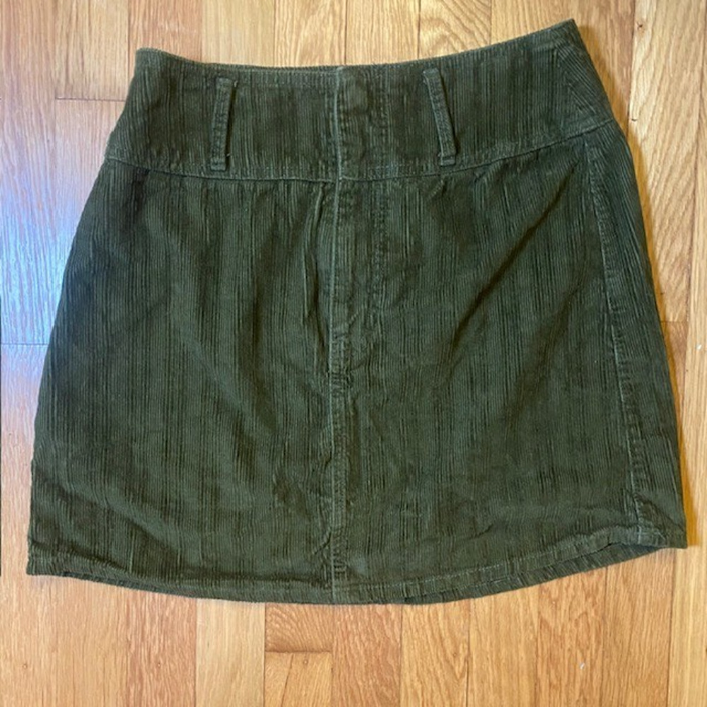Rewash Army Green Corduroy Micro Mini Skirt Womens 9 Y2K 90s Retro